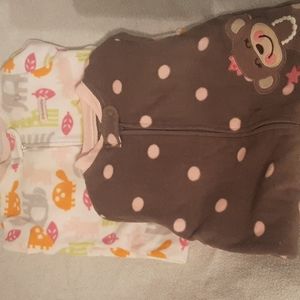 2- Carter's - OS- Fleece Sleep Sacks